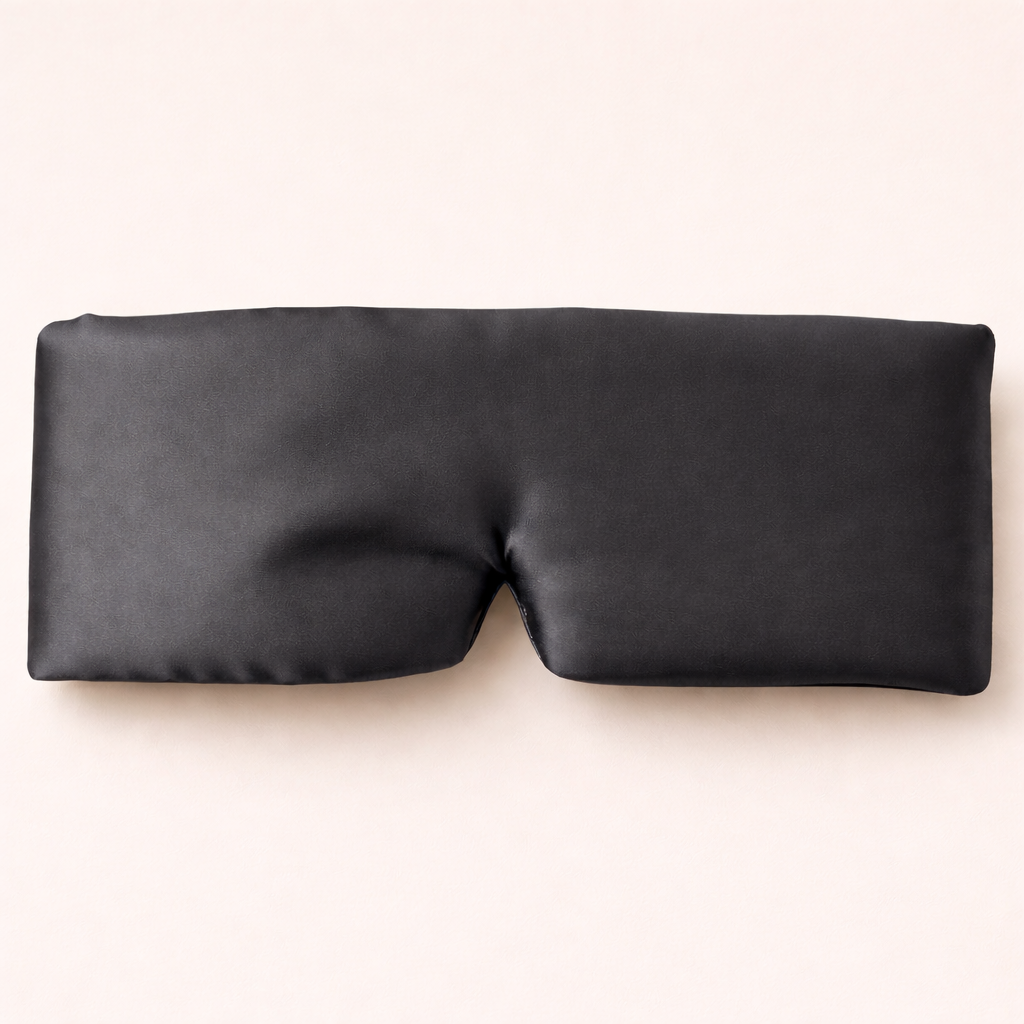 Valdoré Weighted Silk Sleep Mask – Taupe Grey